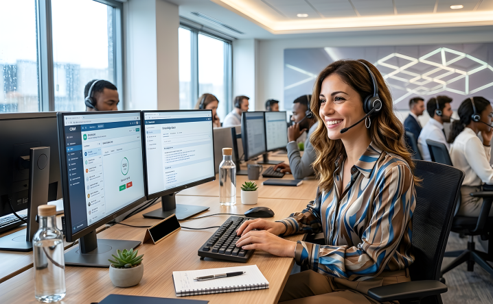 customer support team office
